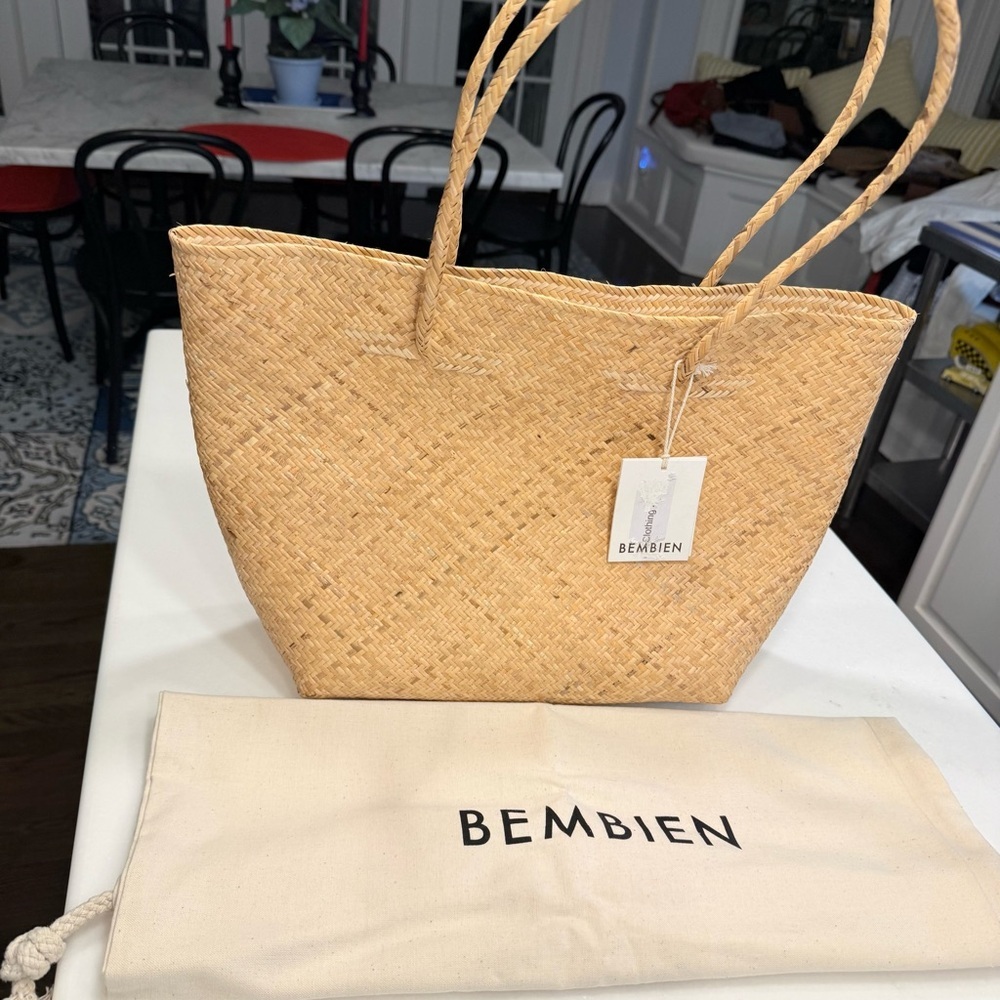 Bembien Lola Woven Tote shoulder bag handcrafted NWT & Dustbag - Picture 8 of 13